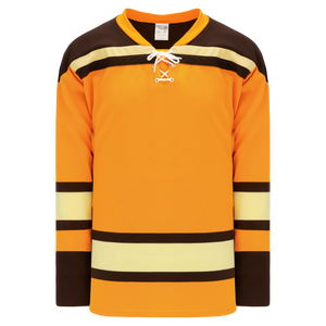 Athletic Knit (AK) H550BKY-BOS291BK Pro Series - Youth Knitted Boston Bruins Winter Classic Gold Hockey Jersey