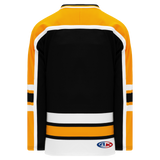Athletic Knit (AK) H550BKA-BOS300BK Pro Series - Adult Knitted Boston Bruins Black Hockey Jersey