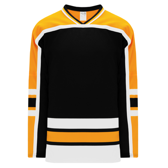 Athletic Knit (AK) H550BKY-BOS300BK Pro Series - Youth Knitted Boston Bruins Black Hockey Jersey