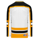 Athletic Knit (AK) H550BKA-BOS301BK Pro Series - Adult Knitted Boston Bruins White Hockey Jersey