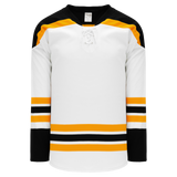 Athletic Knit (AK) H550BKA-BOS499BK Pro Series - Adult Knitted 2007 Boston Bruins White Hockey Jersey