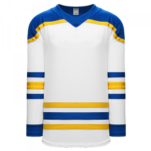 Athletic Knit (AK) H550BA-BUF201B Adult Buffalo Sabres White Hockey Jersey