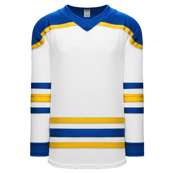Athletic Knit (AK) H550BA-BUF201B Adult Buffalo Sabres White Hockey Jersey