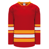 Athletic Knit (AK) H550BY-CAL388B Youth Pro Series - 2019 Calgary Flames Red Hockey Jersey