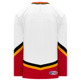 Athletic Knit (AK) H550BKY-CAL682BK Pro Series - Youth Knitted New Calgary Flames Third White Hockey Jersey
