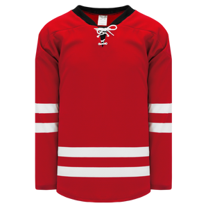 Athletic Knit (AK) H550BKA-CAR527BK Pro Series - Adult Knitted 2013 Carolina Hurricanes Red Hockey Jersey