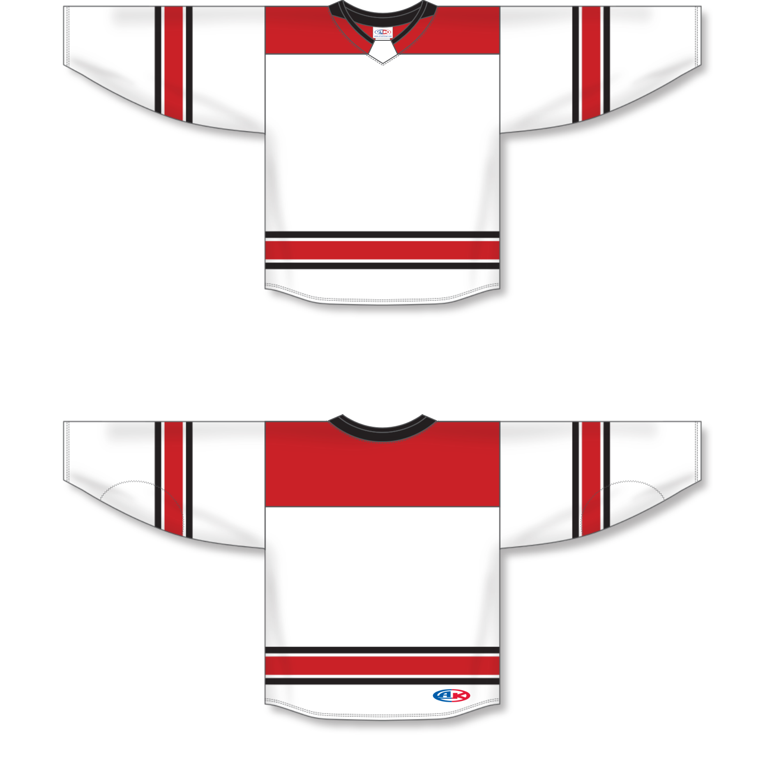 Athletic Knit (AK) H550BA-CHA386B Adult Chiefs White Hockey Jersey Small