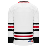 Athletic Knit (AK) H550BKY-CHI365BK Pro Series - Youth Knitted 2007 Chicago Blackhawks White Hockey Jersey