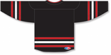 Athletic Knit (AK) H550BY-CHI670B New Youth Chicago Blackhawks Third Black Hockey Jersey