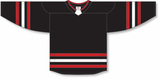 Athletic Knit (AK) H550BA-CHI670B New Adult Chicago Blackhawks Third Black Hockey Jersey