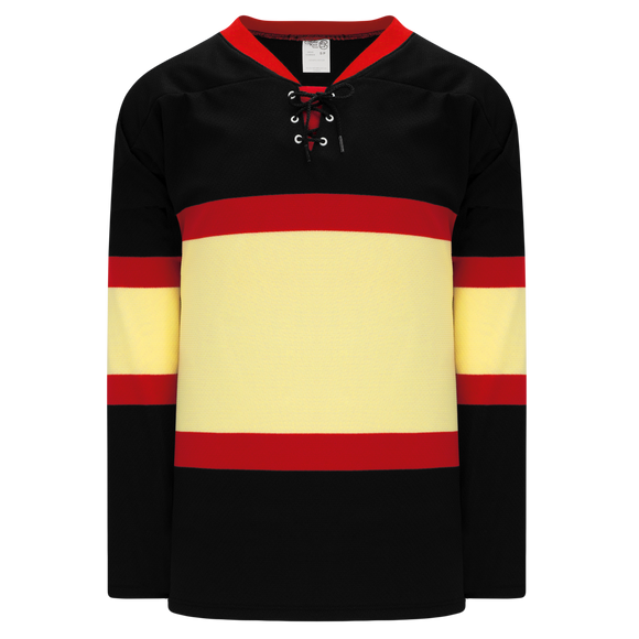 Athletic Knit (AK) H550BKA-CHI715BK Pro Series - Adult Knitted Chicago Blackhawks Winter Classic Black Hockey Jersey
