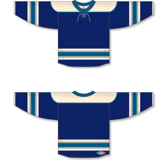 H550B-CLM890B Columbus Blue Jackets Blank Hockey Jerseys