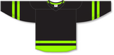 Athletic Knit (AK) H550BY-DAL655B Youth 2021 Dallas Stars Blackout Neon Green Hockey Jersey