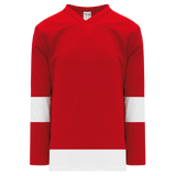 Athletic Knit (AK) H550BKA-DET202BK Pro Series - Adult Knitted Detroit Red Wings Red Hockey Jersey