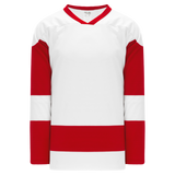 Athletic Knit (AK) H550BKY-DET203BK Pro Series - Youth Knitted Detroit Red Wings White Hockey Jersey