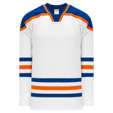 Athletic Knit (AK) H550BKY-EDM821BK Pro Series - Youth Knitted Edmonton Oilers White Hockey Jersey