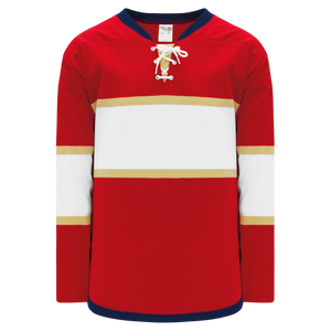 Athletic Knit (AK) H550BKA-FLO668BK Pro Series - Adult Knitted 2016 Florida Panthers Red Hockey Jersey