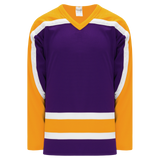 Athletic Knit (AK) H550BKA-LAS751BK Pro Series - Adult Knitted Vintage Los Angeles Kings Purple Hockey Jersey