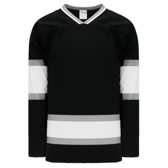 Athletic Knit (AK) H550BKY-LAS941BK Pro Series - Youth Knitted Old Los Angeles Kings Black Hockey Jersey