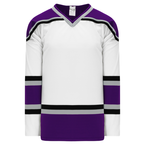 Athletic Knit (AK) H550BKY-LAS952BK Pro Series - Youth Knitted 1998 Los Angeles Kings White Hockey Jersey