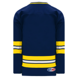 Athletic Knit (AK) H550BKY-MIC589BK Pro Series - Youth Knitted 2011 University of Michigan Wolverines Navy Hockey Jersey