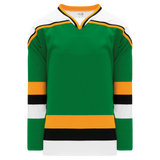 Athletic Knit (AK) H550BKY-MIN406BK Pro Series - Youth Knitted Minnesota North Stars Kelly Green with Black Stripe Hockey Jersey