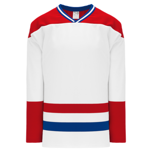 Athletic Knit (AK) H550BKA-MON309BK Pro Series - Adult Knitted Montreal Canadiens White Hockey Jersey