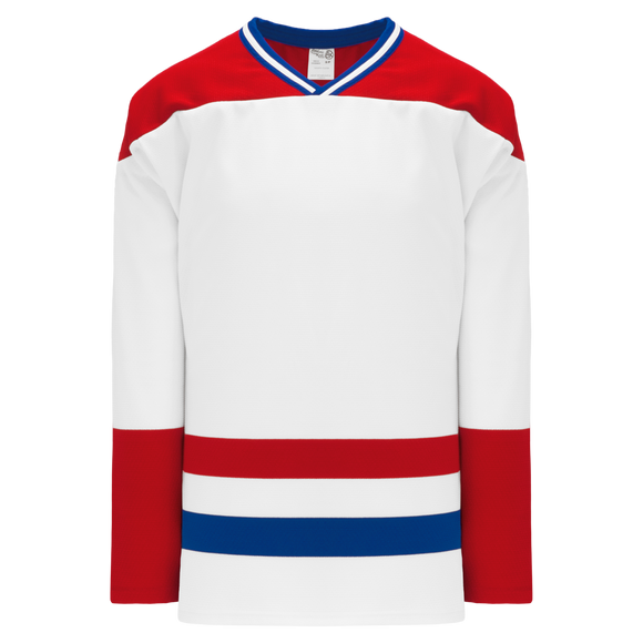 Athletic Knit (AK) H550BKA-MON309BK Pro Series - Adult Knitted Montreal Canadiens White Hockey Jersey