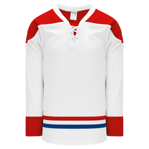 Athletic Knit (AK) H550BKA-MON559BK Pro Series - Adult Knitted 2015 Montreal Canadiens White Hockey Jersey