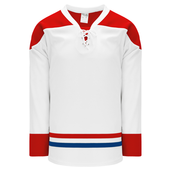 Athletic Knit (AK) H550BKY-MON559BK Pro Series - Youth Knitted 2015 Montreal Canadiens White Hockey Jersey