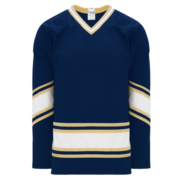 Athletic Knit (AK) H550BKA-NDA520BK Pro Series - Adult Knitted University of Notre Dame Fightin' Irish Navy Hockey Jersey