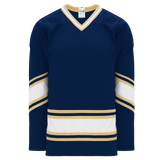 Athletic Knit (AK) H550BKA-NDA520BK Pro Series - Adult Knitted University of Notre Dame Fightin' Irish Navy Hockey Jersey