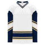 Athletic Knit (AK) H550BKY-NDA521BK Pro Series - Youth Knitted University of Notre Dame Fightin' Irish White Hockey Jersey