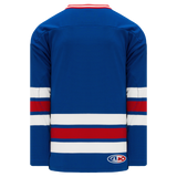 Athletic Knit (AK) H550BKY-NYR312BK Pro Series - Youth Knitted New York Rangers Royal Blue Hockey Jersey