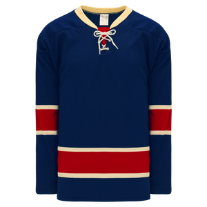 Athletic Knit (AK) H550BKA-NYR512BK Pro Series - Adult Knitted New York Rangers Heritage Classic Navy Hockey Jersey