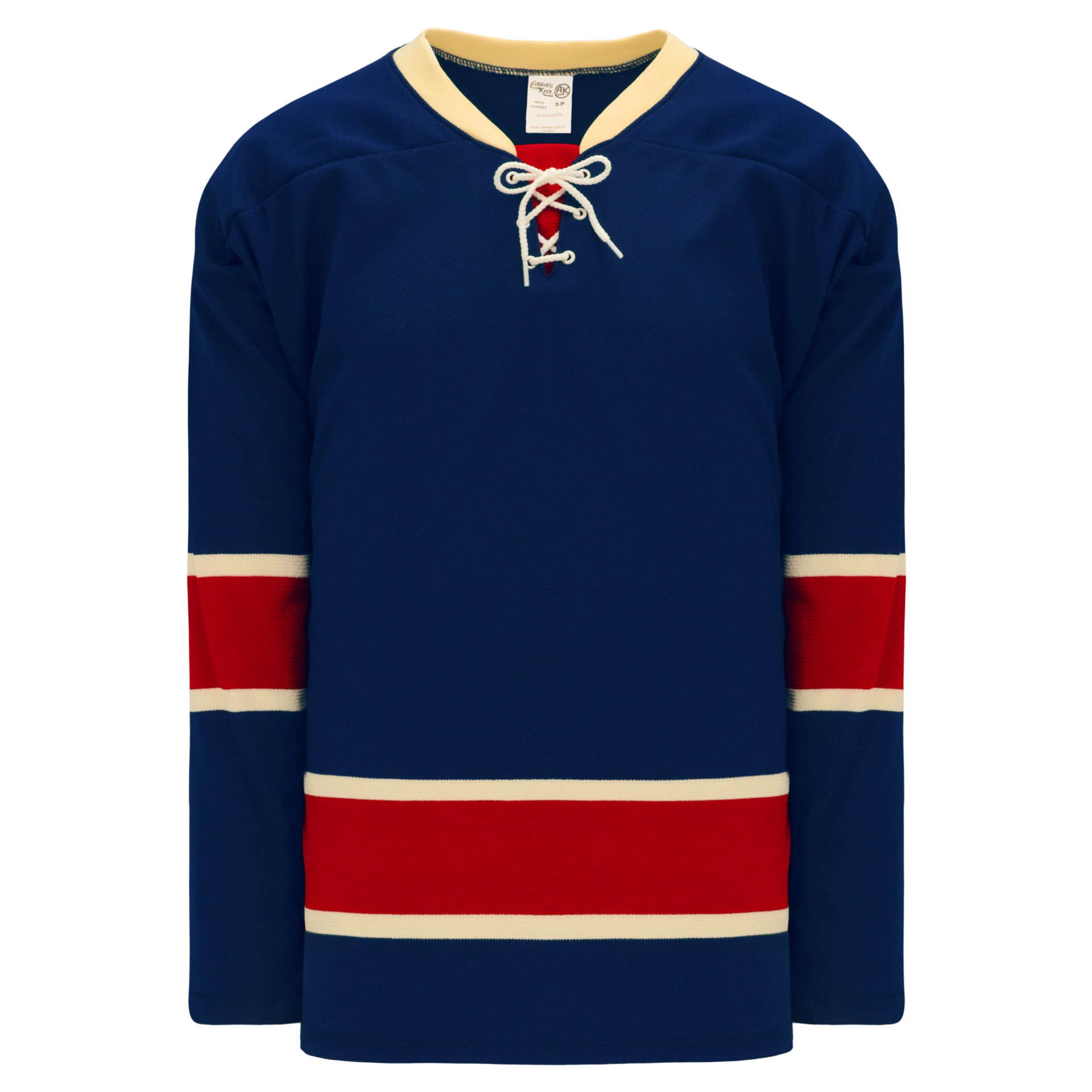 Athletic Knit (AK) H550BKY-NYR512BK Pro Series - Youth Knitted New York Rangers Heritage Classic Navy Hockey Jersey Medium