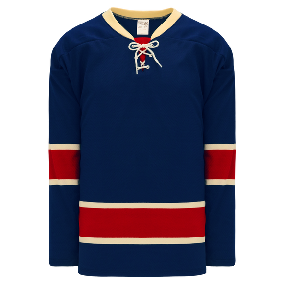 Athletic Knit (AK) H550BKA-NYR512BK Pro Series - Adult Knitted New York Rangers Heritage Classic Navy Hockey Jersey