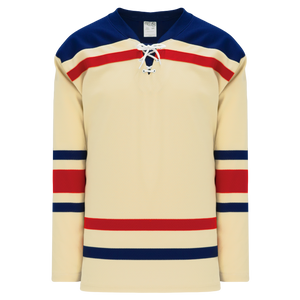 Athletic Knit (AK) H550BKA-NYR513BK Pro Series - Adult Knitted New York Rangers Winter Classic Sand Hockey Jersey