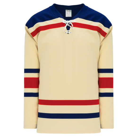 Athletic Knit (AK) H550BKY-NYR513BK Pro Series - Youth Knitted New York Rangers Winter Classic Sand Hockey Jersey