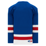 Athletic Knit (AK) H550BKA-NYR812BK Pro Series - Adult Knitted New York Rangers Classic Royal Blue Hockey Jersey