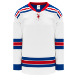 Athletic Knit (AK) H550BKY-NYR813BK Pro Series - Youth Knitted 2007 New York Rangers White Hockey Jersey