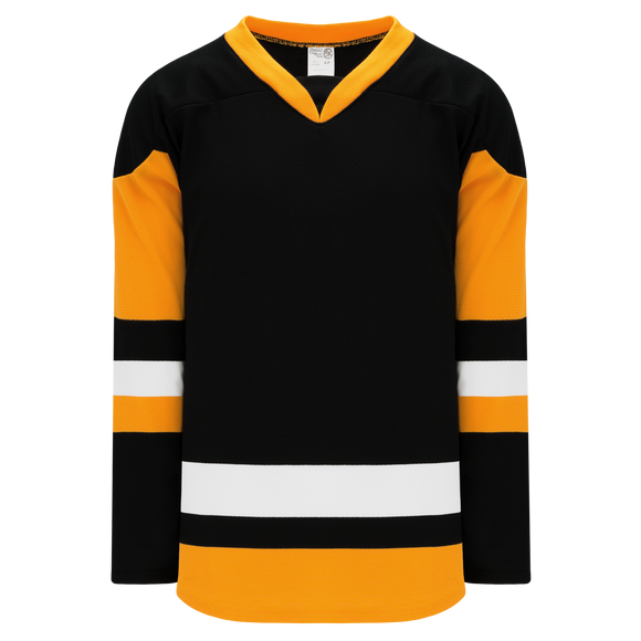 Athletic Knit (AK) H550BKY-PIT816BK Pro Series - Youth Knitted 2014 Pittsburgh Penguins Third Black Hockey Jersey