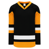 Athletic Knit (AK) H550BKA-PIT816BK Pro Series - Adult Knitted 2014 Pittsburgh Penguins Third Black Hockey Jersey