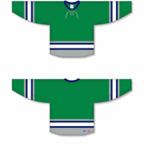 Athletic Knit (AK) H550BA-PLY843B New Adult Plymouth Whalers Kelly Green Hockey Jersey