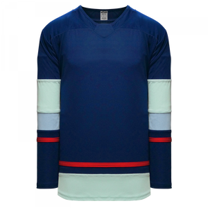 Custom Hockey Jersey Light Blue White-Purple Hockey Lace Neck Jersey Women's Size:L