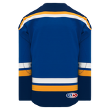 Athletic Knit (AK) H550BKA-STL448BK Pro Series - Adult Knitted 2014 St. Louis Blues Royal Blue Hockey Jersey