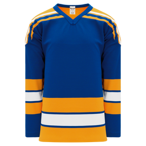 Athletic Knit (AK) H550BKY-STL848BK Pro Series - Youth Knitted Classic St. Louis Blues Royal Blue Hockey Jersey
