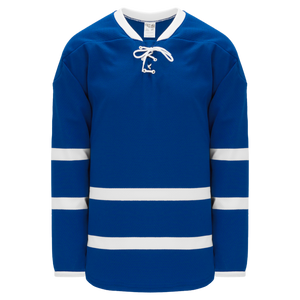 Athletic Knit (AK) H550BKA-TOR509BK Pro Series - Adult Knitted 2011 Toronto Maple Leafs Royal Blue Hockey Jersey