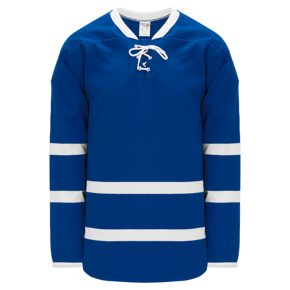 Athletic Knit (AK) H550BKA-TOR509BK Pro Series - Adult Knitted 2011 Toronto Maple Leafs Royal Blue Hockey Jersey