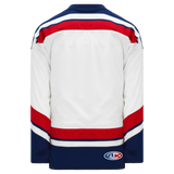 Athletic Knit (AK) H550BKA-USA981BK Pro Series - Adult Knitted 2005 Team USA White Hockey Jersey